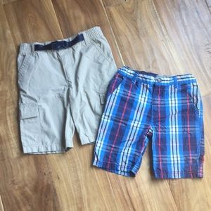 2 Gymboree Shorts Plaid and Khaki